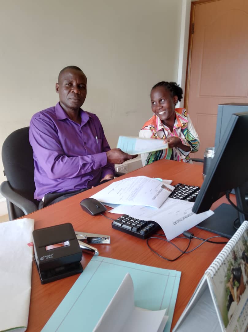 Hand over land title to the client